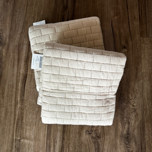 Villa NWT euro shams quilted cotton tan beige - Picture 1 of 6